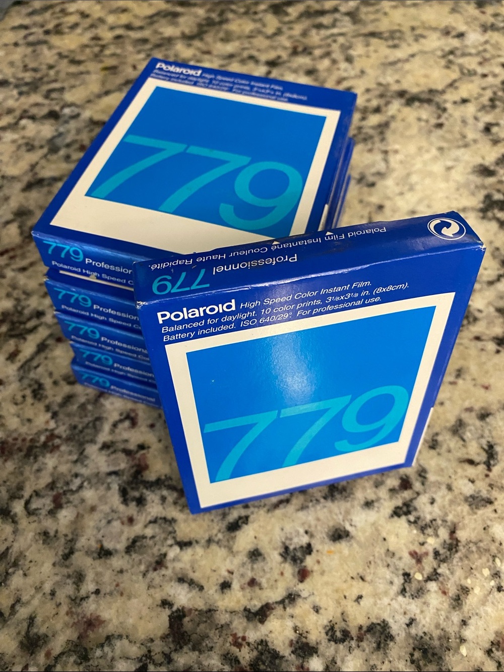 Polaroid Blue 779 Instant Film Boxes (lot of 6)